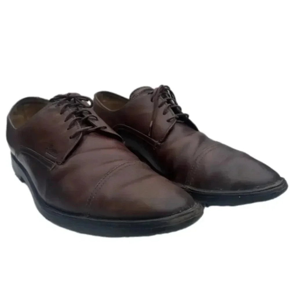 GUCCI Vintage Oxford Driving Loafers Leather Lace Dress Shoes Men’s 41.5 US 8